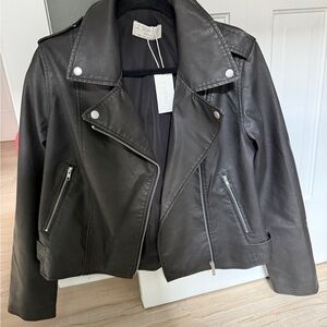 Z Supply Black Leather Jacket